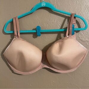 Freya beige bra UK32H US32H molded underwire cup convertible strap